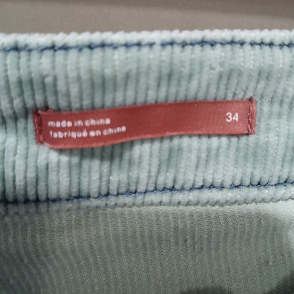 Anthropologie Pilcro The Icon Corduroy Jeans Pants Size 34 Green Flare Low Rise - Picture 7 of 16
